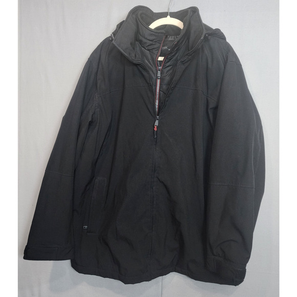 Weatherproof Men's Ultra Tech Men's Jacket Removable Hood Black Sz XXL - Picture 2 of 7